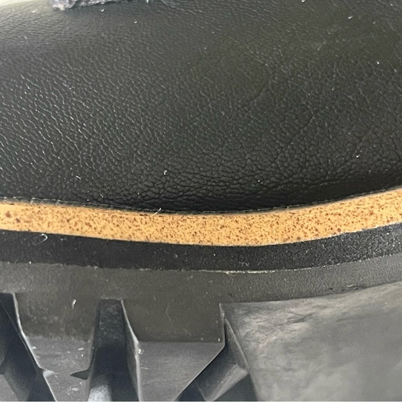 Oasis Society Black lace up combat boot size 7.5 vegan leather EUC - Picture 8 of 15